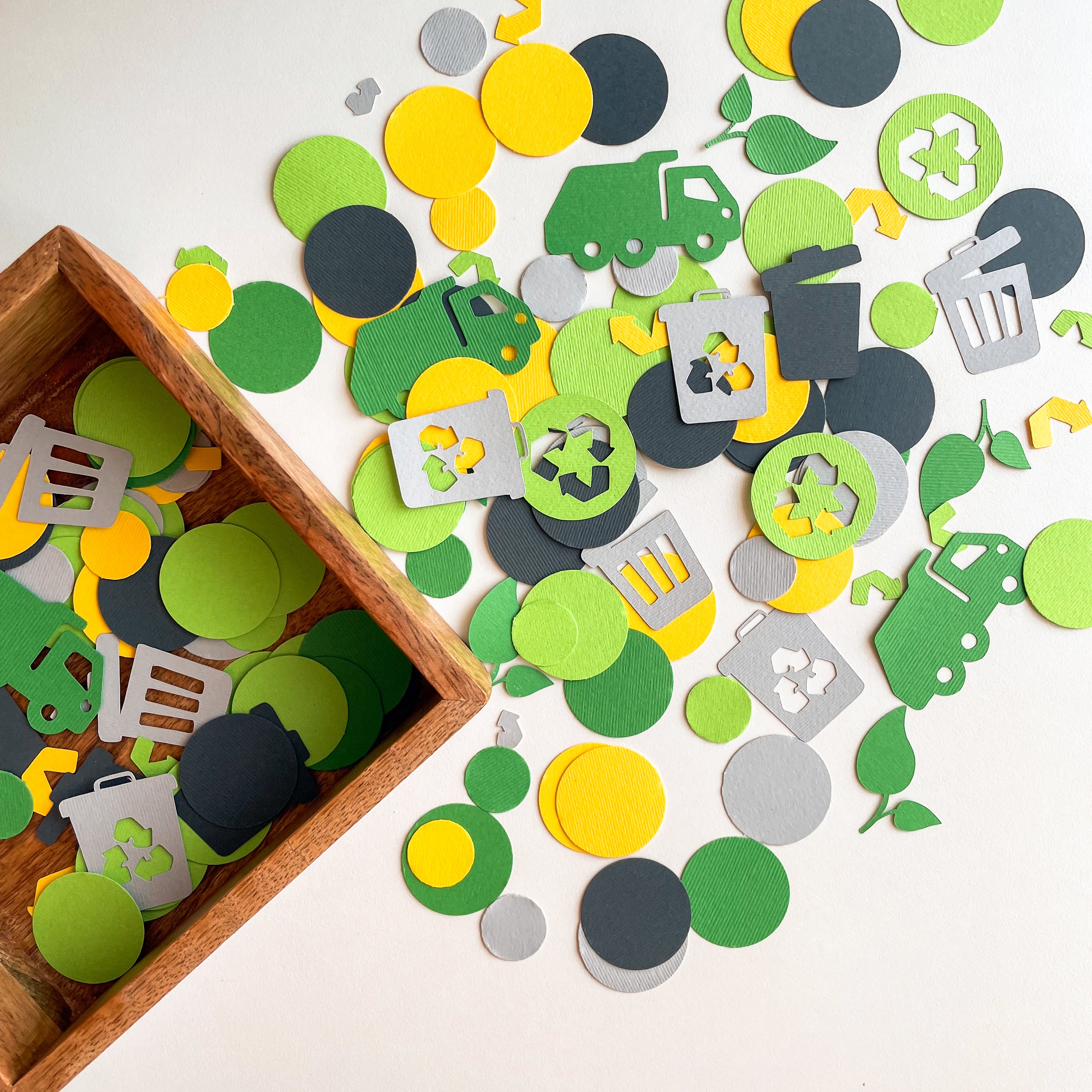 Garbage Truck Confetti - Trash Bash Birthday Party Decorations