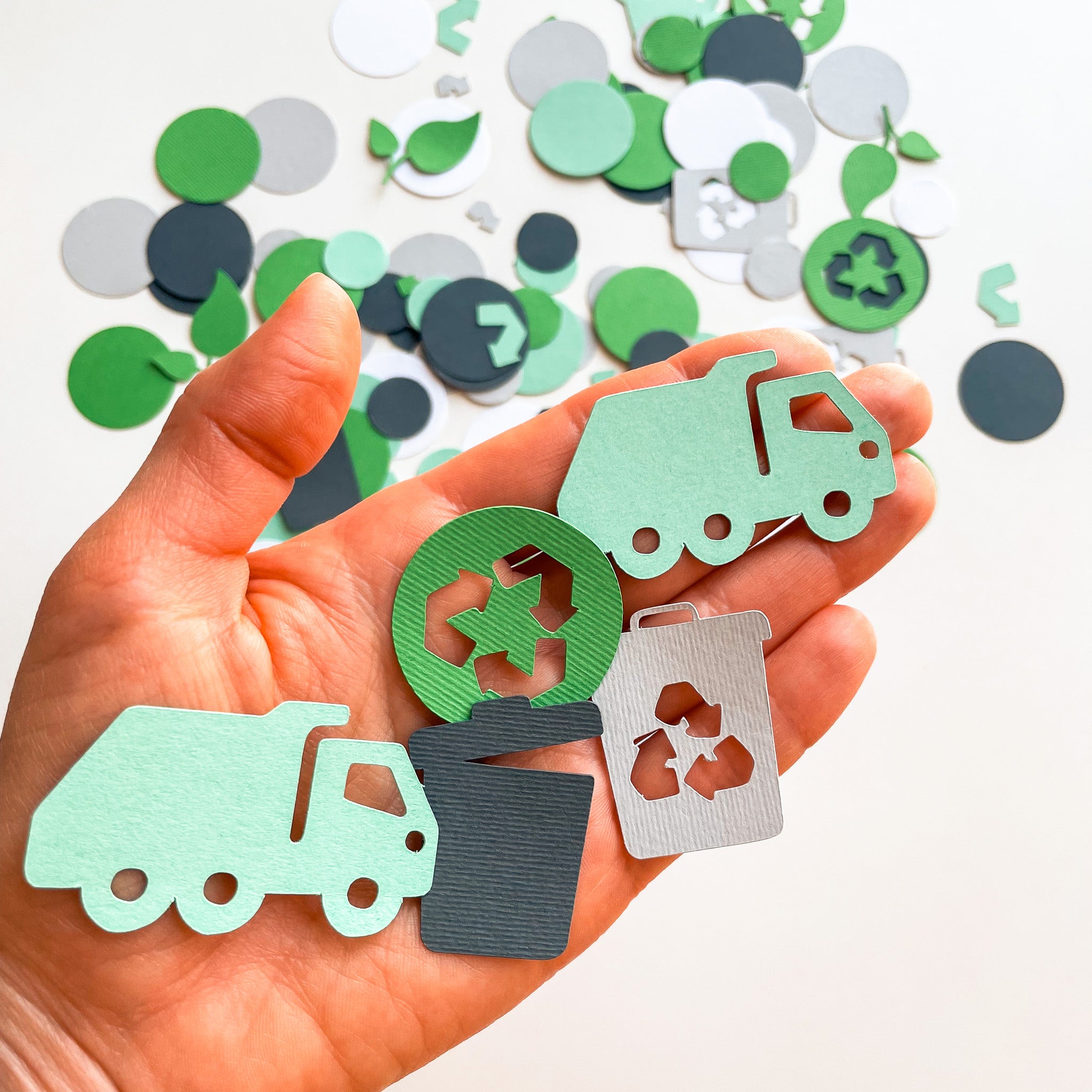 Garbage Truck Confetti - Trash Bash Birthday Party Decorations