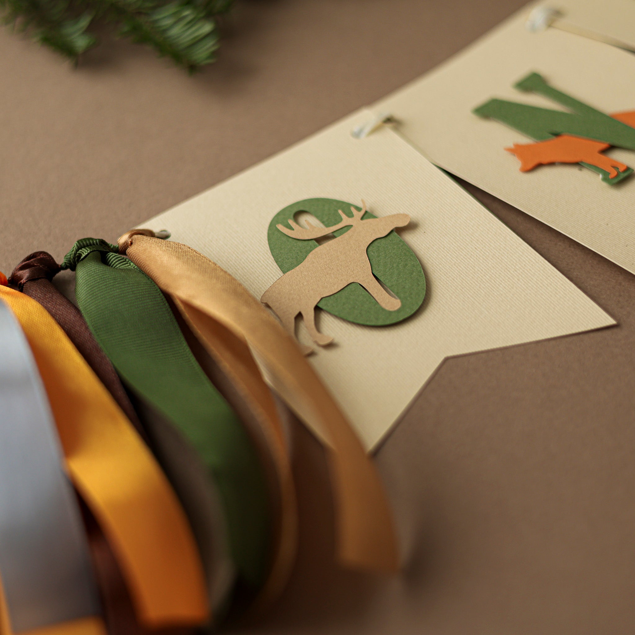 Woodland High Chair Banner - Forest Animals 1st Birthday Decor