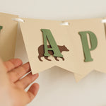 Woodland Animals 1st Birthday Banner - Forest Party Decorations - Wild One