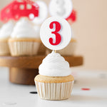 Red fire truck cake toppers
