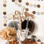 Safari Centerpieces  Safari Baby Shower Oh Baby Cake Topper ZOO theme Baby Shower