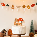 Mushroom Oh Baby Cake Topper Woodland themed Baby Showers A Little Mushroom is on the Way 