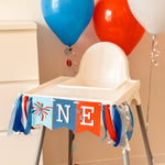 4th of July Highchair Banner Independence Day 1st Birthday Party