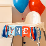 4th of July Highchair Banner Independence Day 1st Birthday Party