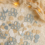 Oh Boy Confetti  Dusty Blue Baby Shower