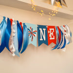 4th of July Highchair Banner Independence Day 1st Birthday Party