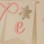Pink Bow Baby It's Cold Outside Banner - Winter Christmas Baby Shower