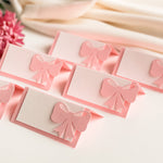 Pink Bow Place Cards Pink Blush Baby Shower Coquette Place Cards 