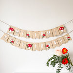Mushroom Welcome Baby Banner Custom Baby Shower Banner Baby Earthy Party