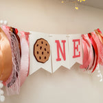 Milk Cookies Highchair Banner Girl : Sweet Celebration Setup!