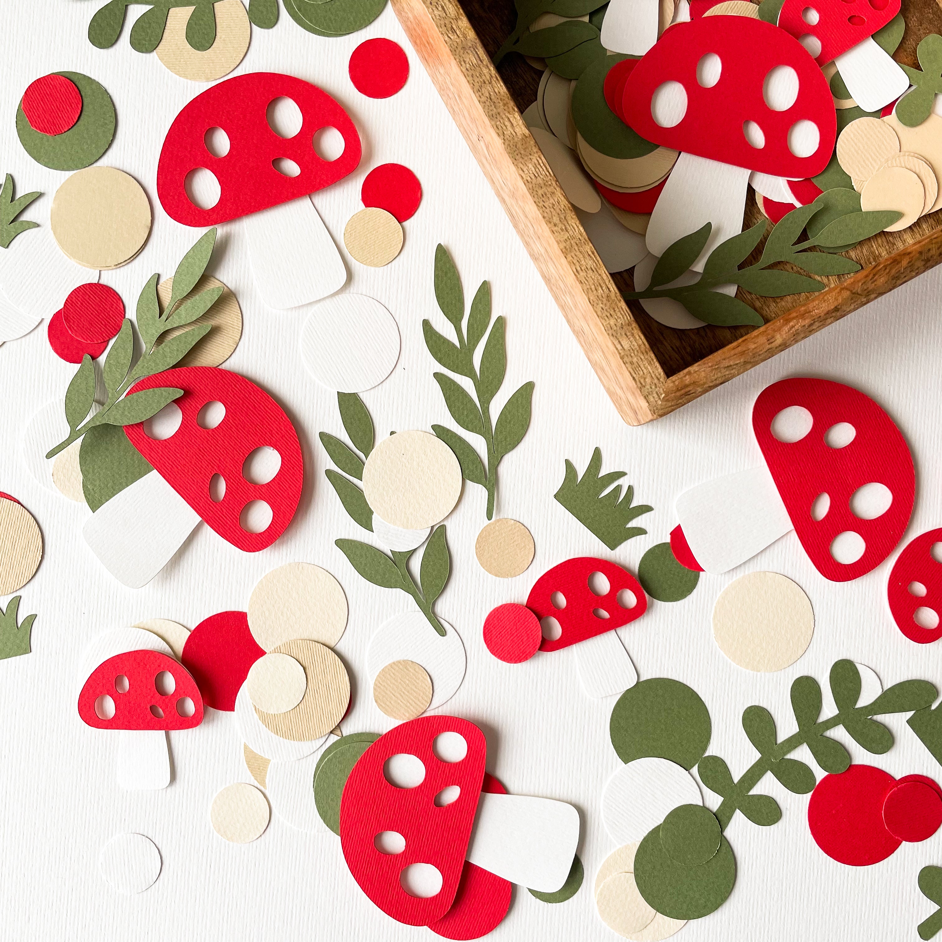 Mushroom Confetti - Fungi Baby Shower & Woodland Birthday Decor