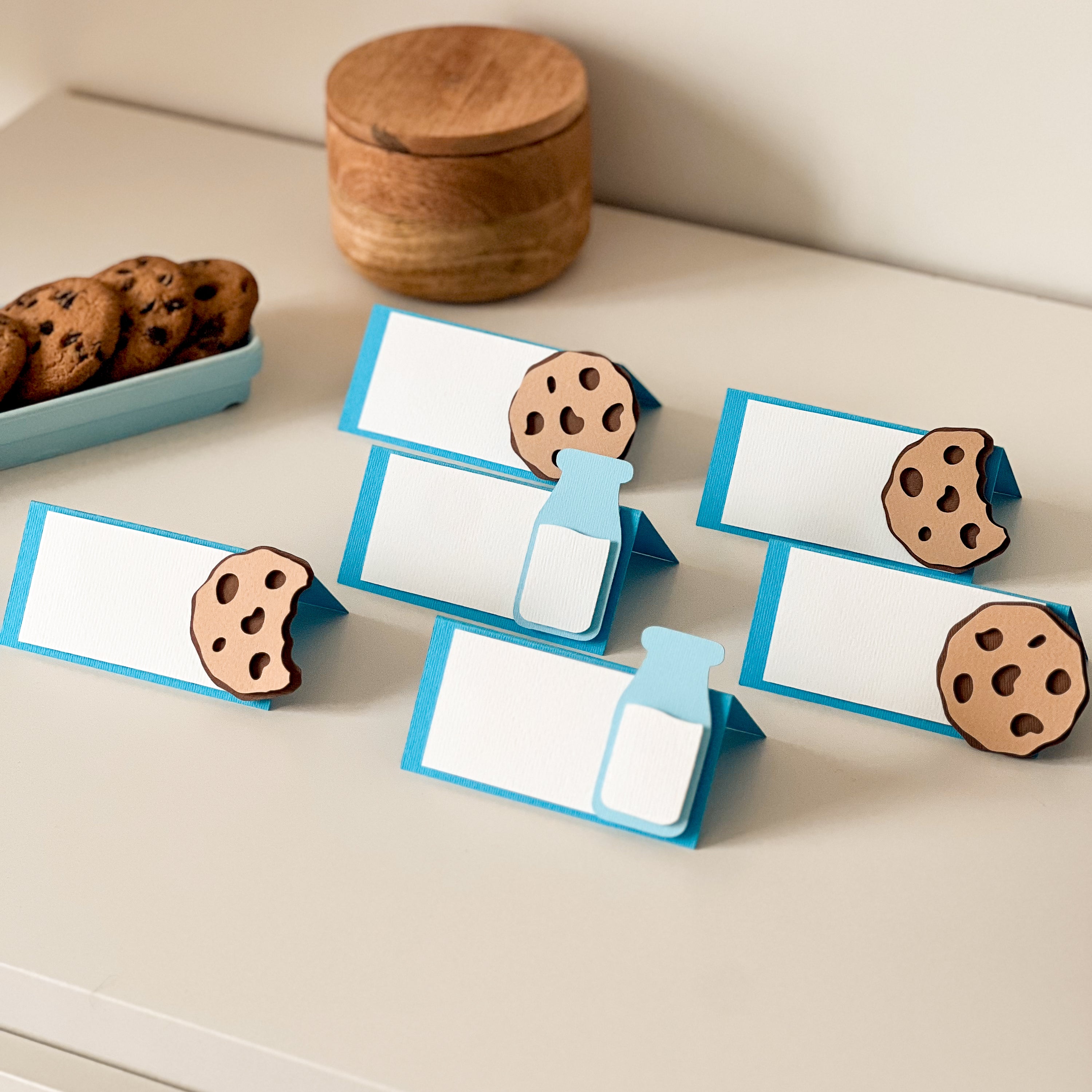 Milk Cookies Place Cards One Sweet Boy 