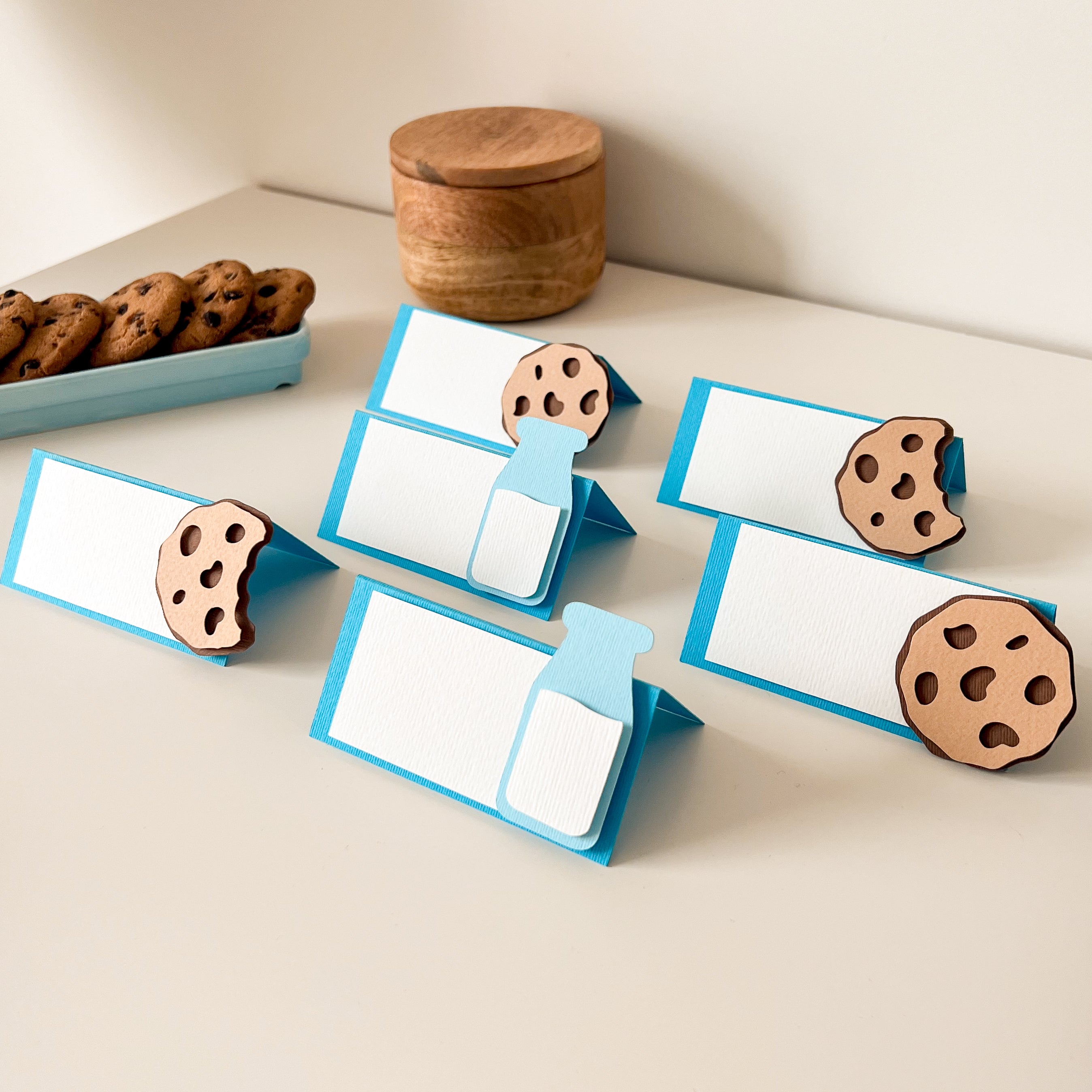 Milk Cookies Place Cards One Sweet Boy 