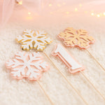 Winter Onederland 1st Birthday Snowflake Centerpiece Set (4 Pcs)