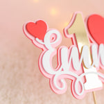 Sweetheart 1st Birthday Cake Topper |- Valentine's Cake Smash Prop
