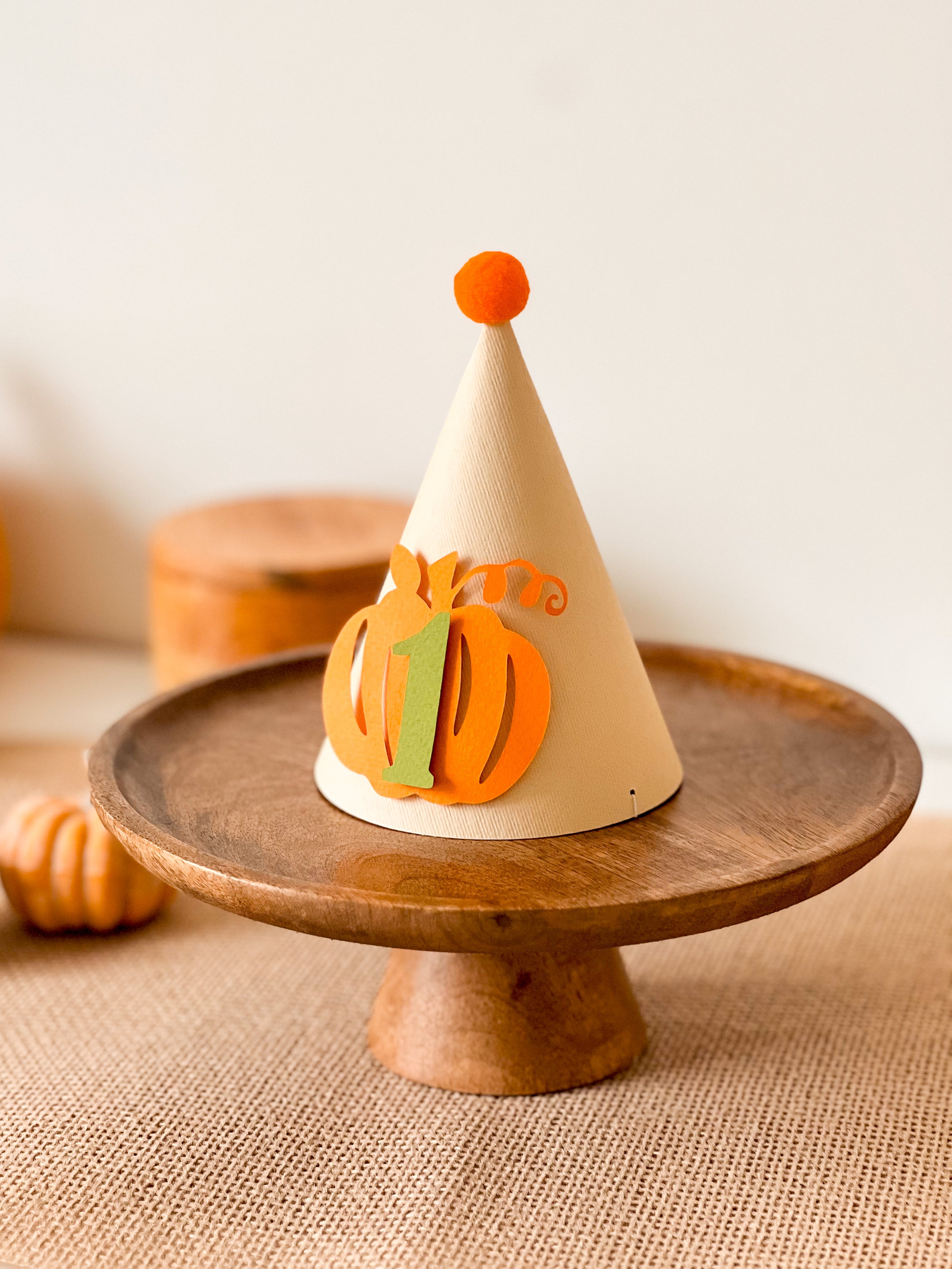 Boy Pumpkin One Party Hat Fall Baby Boy 1st Birthday