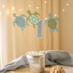 Turtle Centerpieces Under the Sea Party Sea Turtle Straws Beach Party Decor 