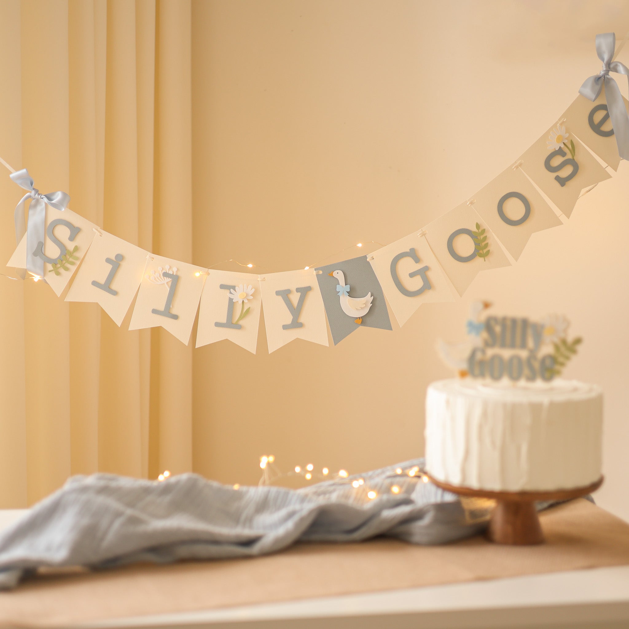 Silly Goose Banner Vintage Goose Baby Shower