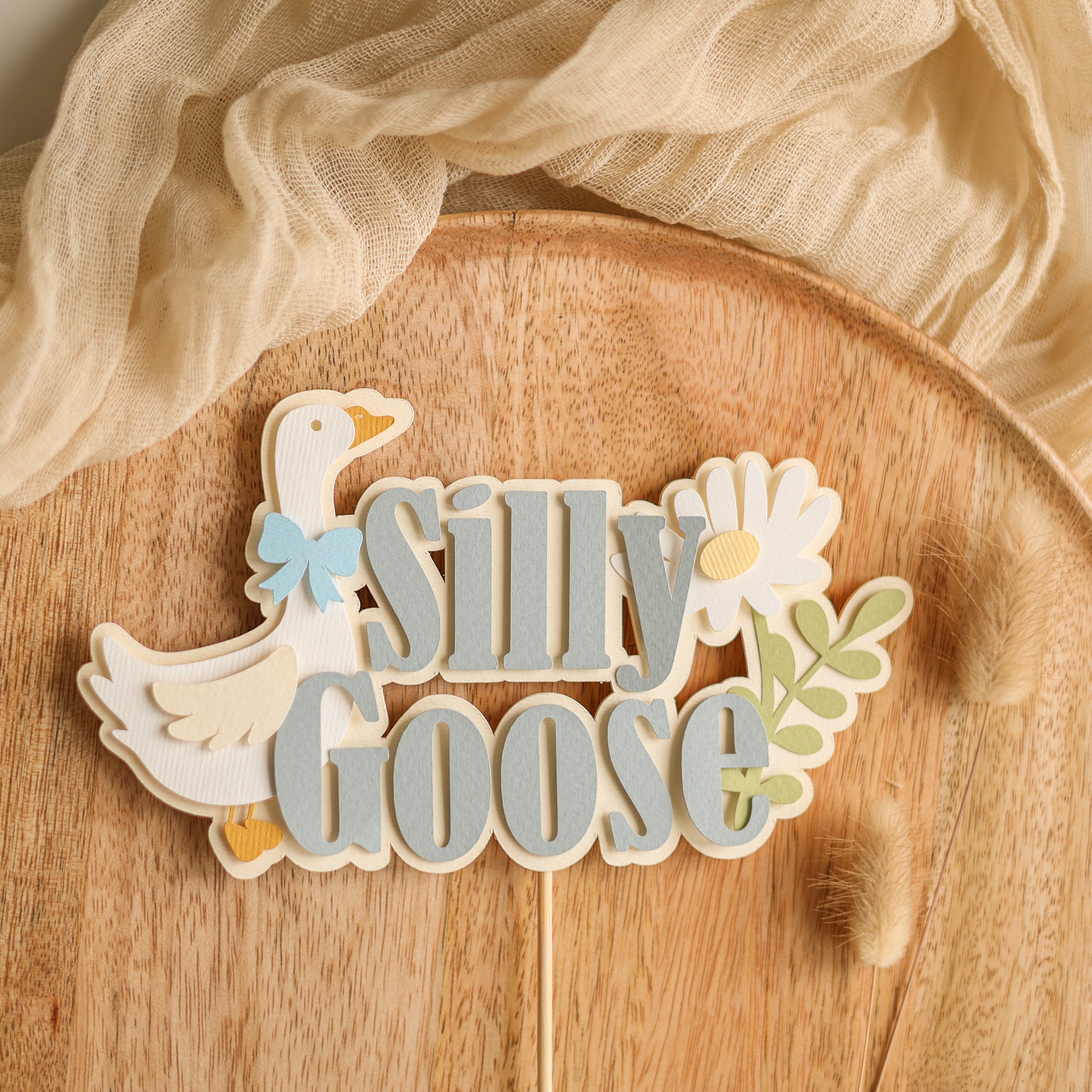 Silly Goose Cake Topper, Goose Baby Shower Decorations