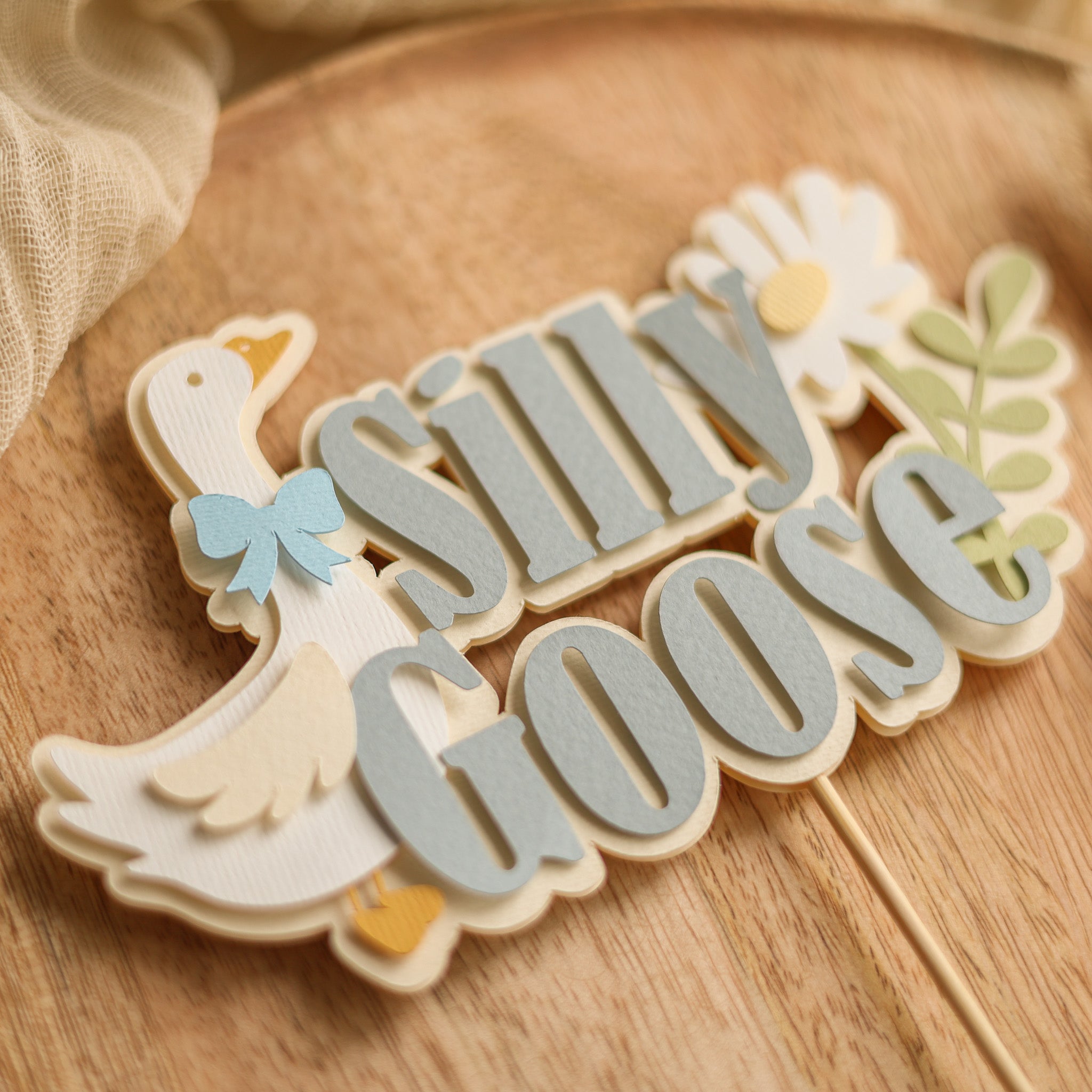 Silly Goose Cake Topper, Goose Baby Shower Decorations