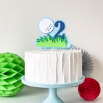Golf TWO Cake Topper - Golf 2nd Birthday Party Decoration