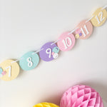 Bubble Photo Banner 12 month Bubble Photo Banner Bubble Girl Summer Birthday Bubbles of Fun 1st Birthday Bubble Pop Party