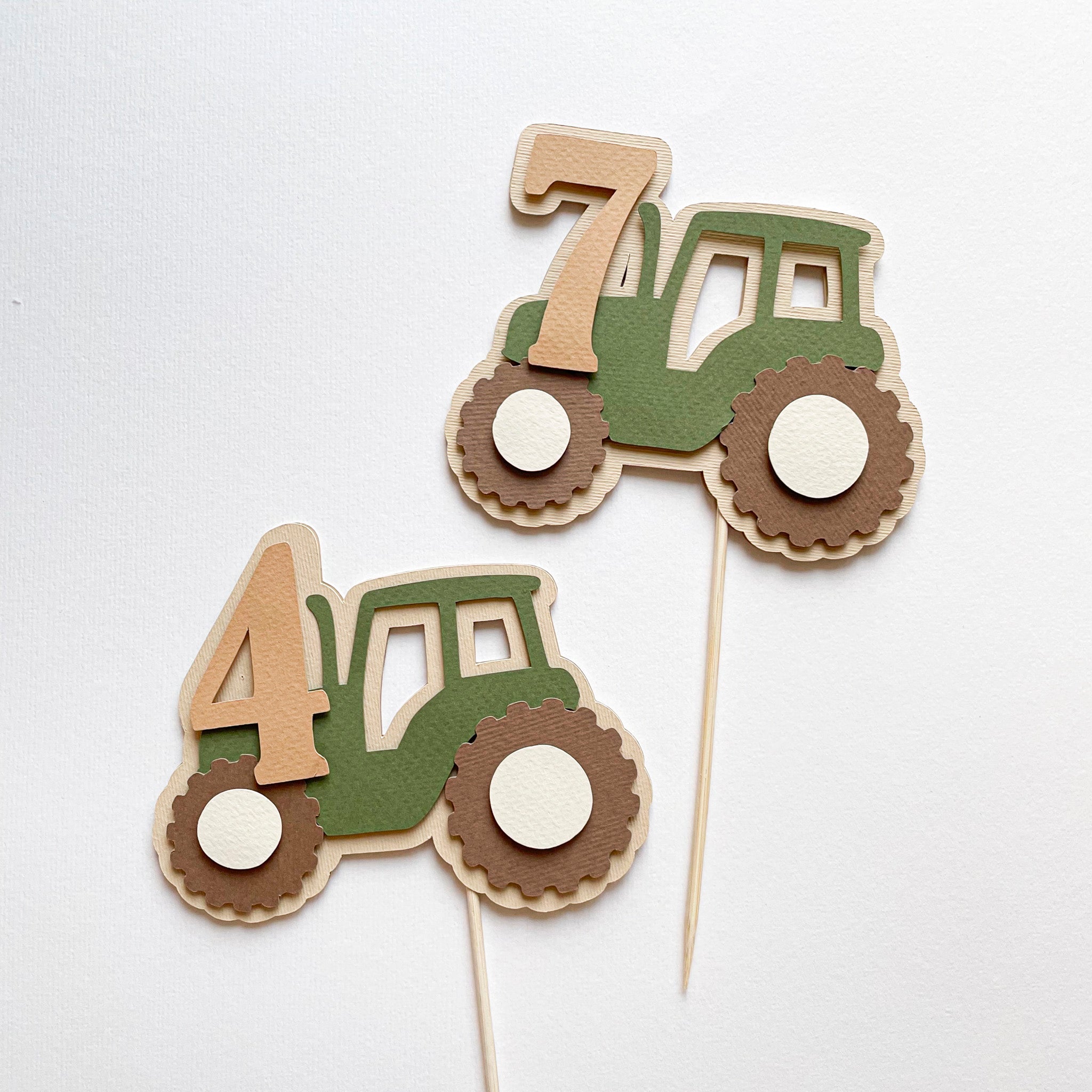 Tractor Cake Topper - Farm  Boy Birthday Decorations