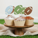 Football Cupcake Toppers, 1st Year Down Birthday, A Little All Star is on the Way