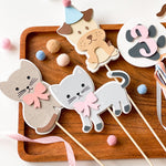 Dog&Cat Centerpieces Dog&Cat Birthday Decorations Paw party Dog Cat Birthday Pet Adoption Party Let's Pawty Puppies and Kitties Birthday Adopt a Puppy 