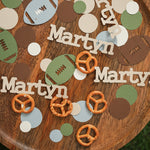 Football Confetti, First Down Birthday Decorations, Baby Boy Shower