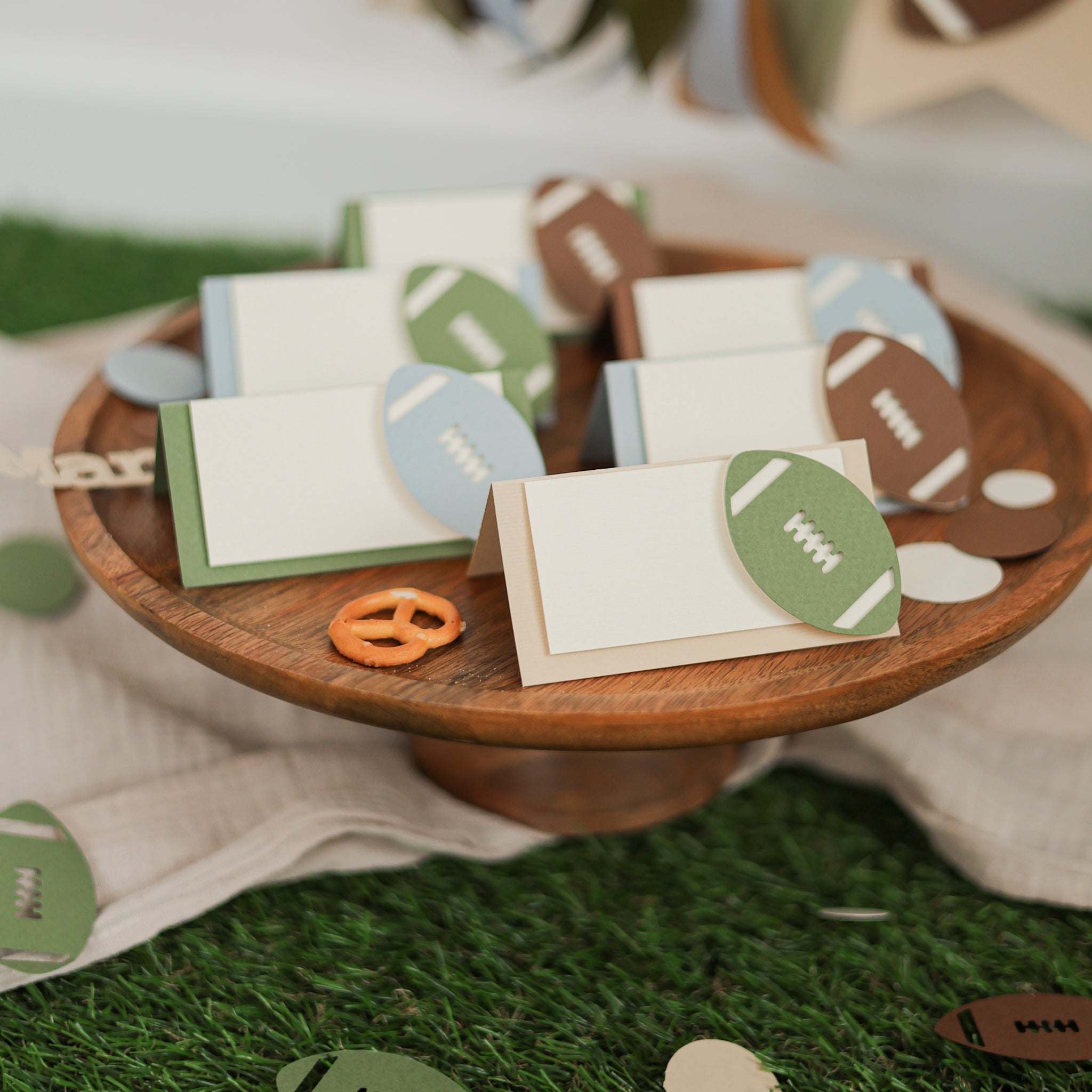 Football Place Cards - Game Day Seating & Table Decor
