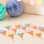 Ice Cream Cupcake Toppers Here's the Scoop Birthday party Two Sweet Birthday 