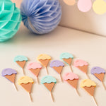 Ice Cream Cupcake Toppers Here's the Scoop Birthday party Two Sweet Birthday 