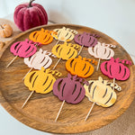 Autumn Pumpkin Cupcake Toppers Fall Pumpkin Baby Shower