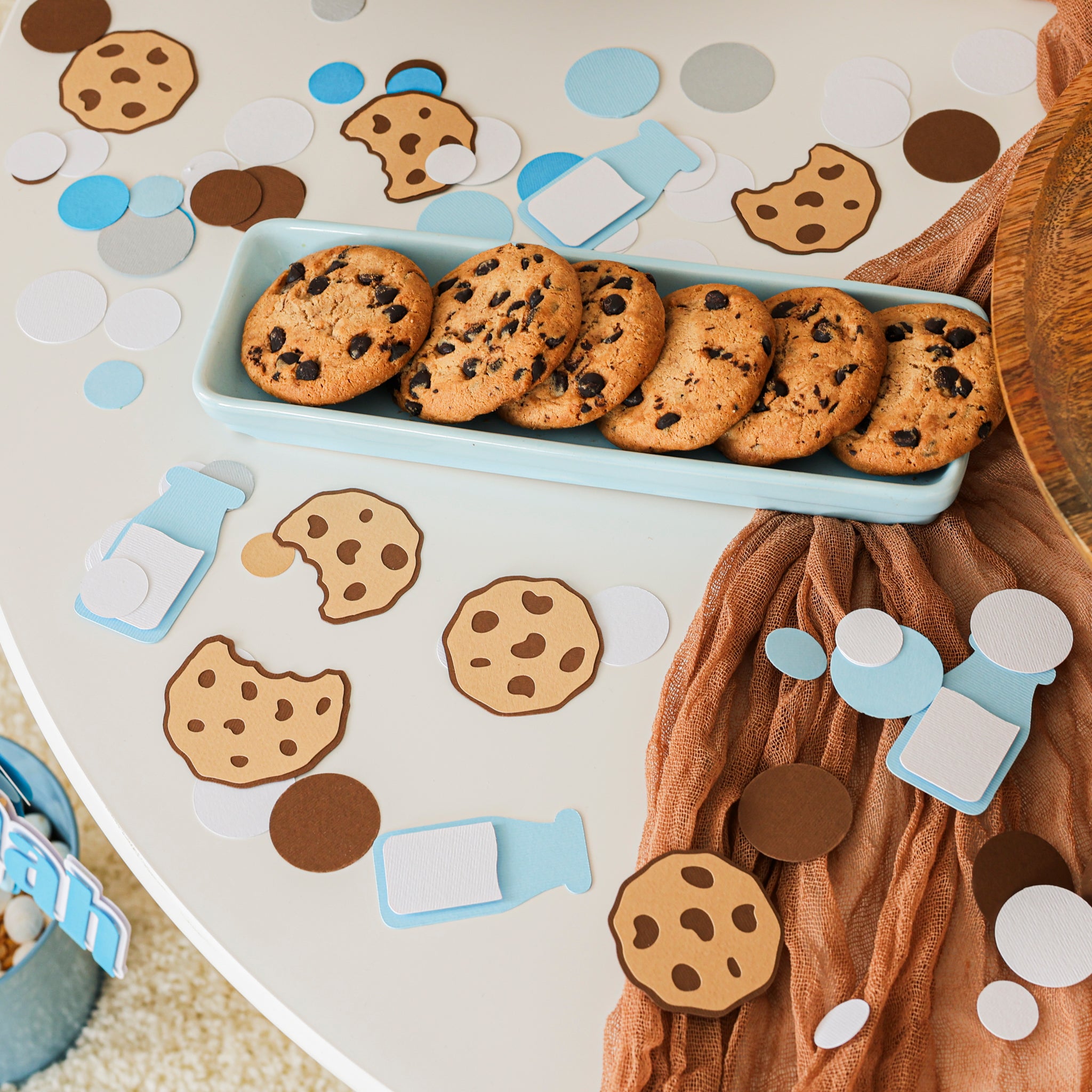 Milk Cookies Confetti, Milk and Cookies First Birthday Decoration, One Sweet Boy Birthday, Twin Birthday, One Sweet Year, Cookie Party Decor