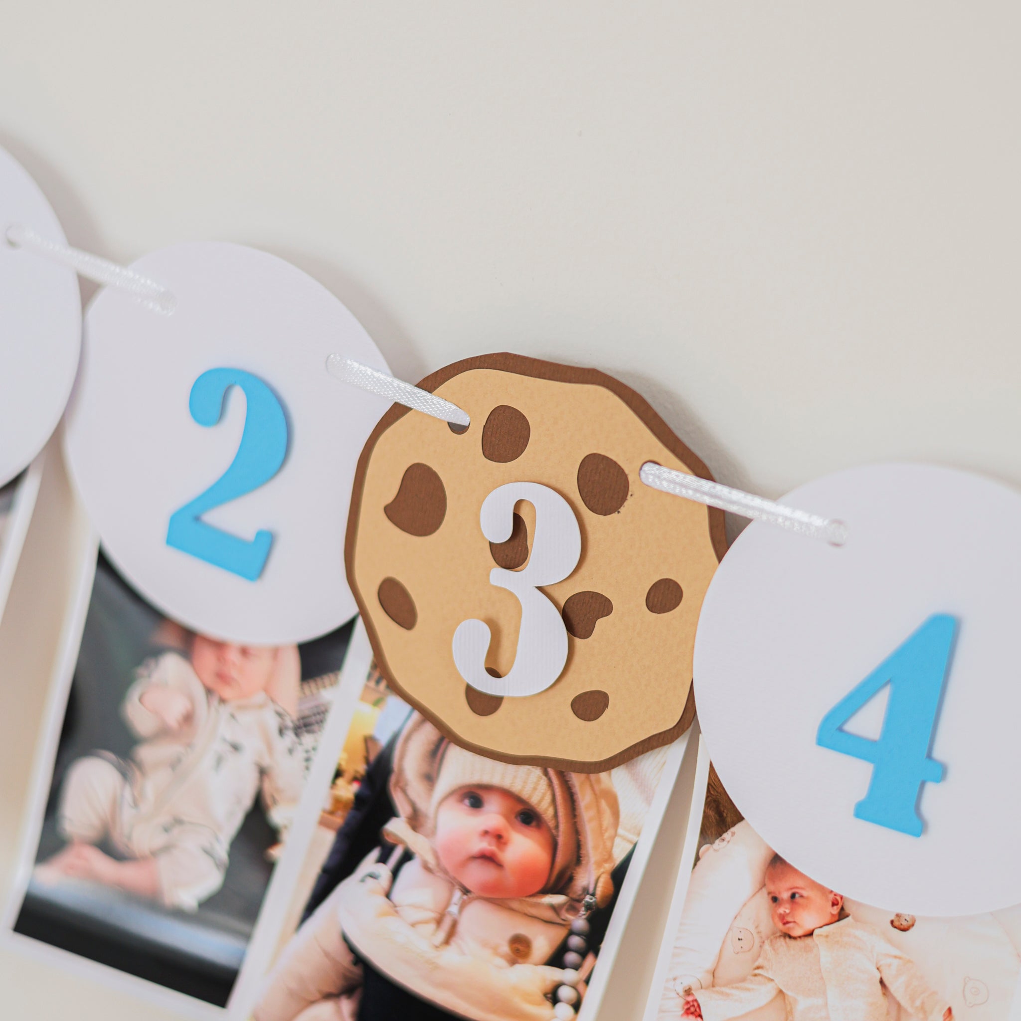 Milk and Cookies Milestone Banner, One Sweet Year Boy