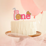 One Sweet Girl Cake Topper, Milk & Cookies Party Decorations 