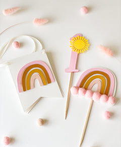 Boho Sun Cake Topper  Boho Sun themed Here Comes the Sun Birthday Boho Sunshine First Birthday First Trip Around The Sun Party Boho Sun Cake Topper 