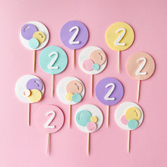 Bubble Cupcake Toppers Bubble Birthday Party Decorations Bubble Girl Summer Birthday Bubbles of Fun Birthday Pop on Over Celebration Bubble Pop Party