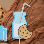 One Sweet Boy Centerpiece, Milk and Cookies 1st Birthday, Cake Toppers
