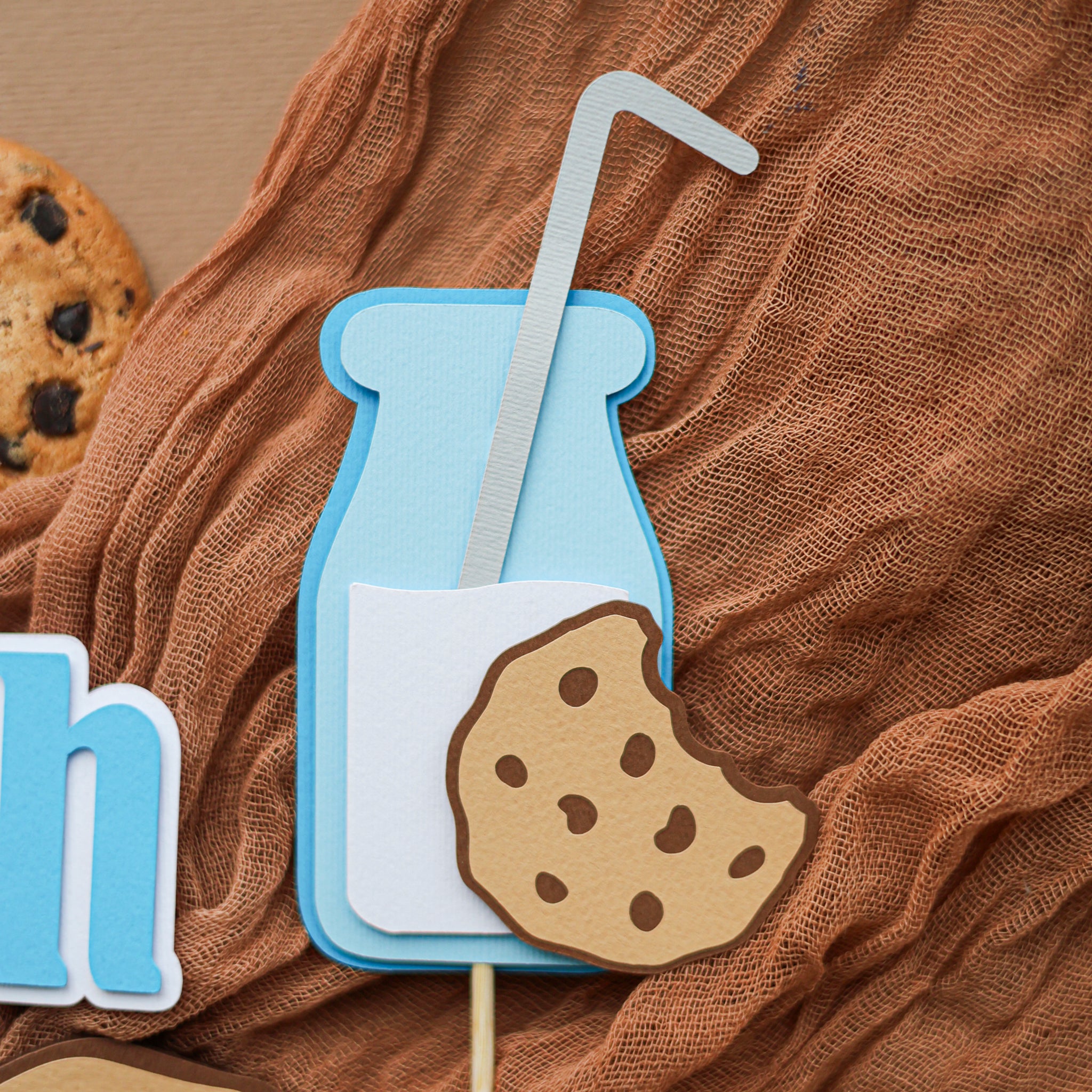 One Sweet Boy Centerpiece, Milk and Cookies 1st Birthday, Cake Toppers