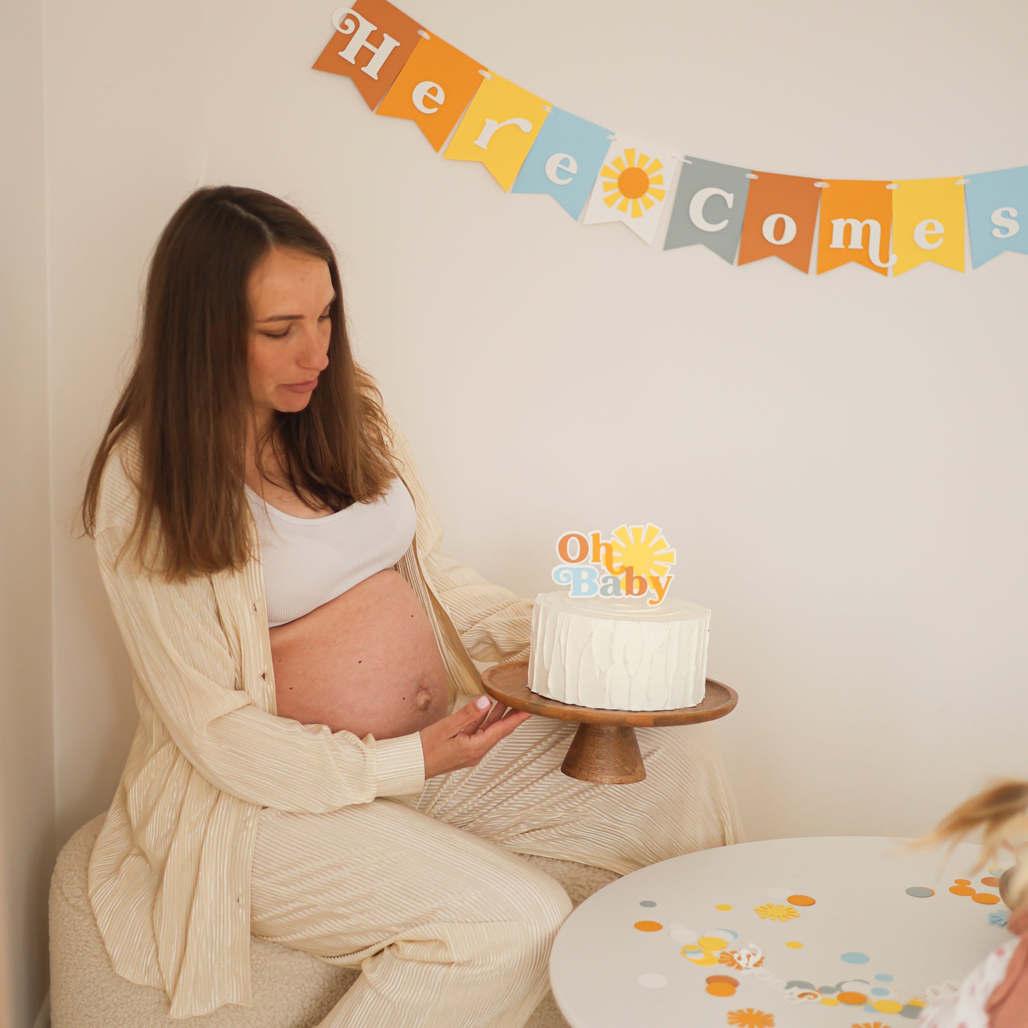 Here Comes The Son Cake Topper Oh Baby Cake Topper You Retro Sun Party