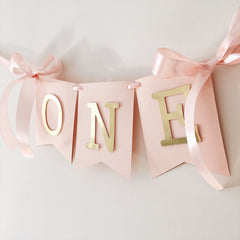 Blush Gold Highchair Banner