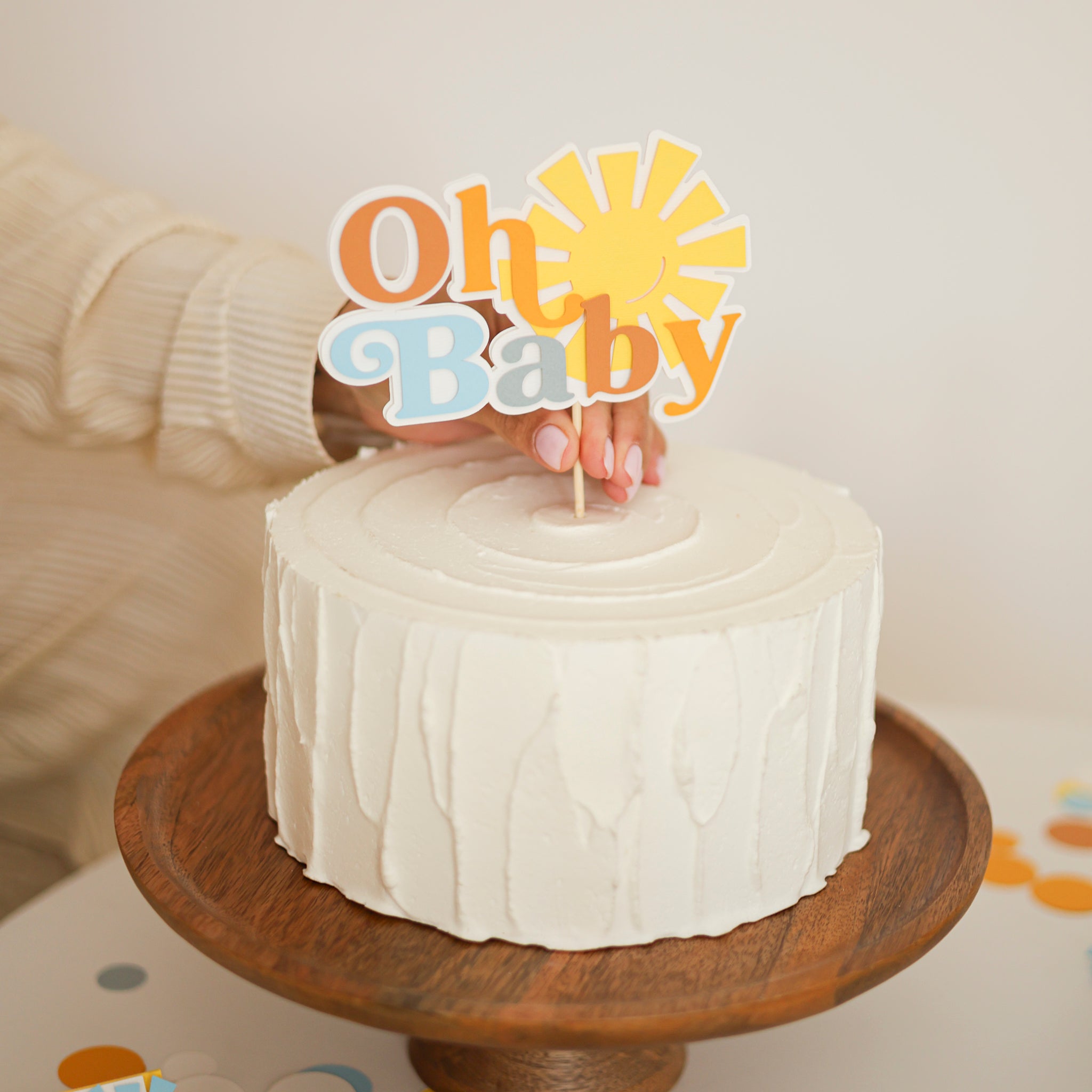 Here Comes The Son Cake Topper Oh Baby Cake Topper You Retro Sun Party