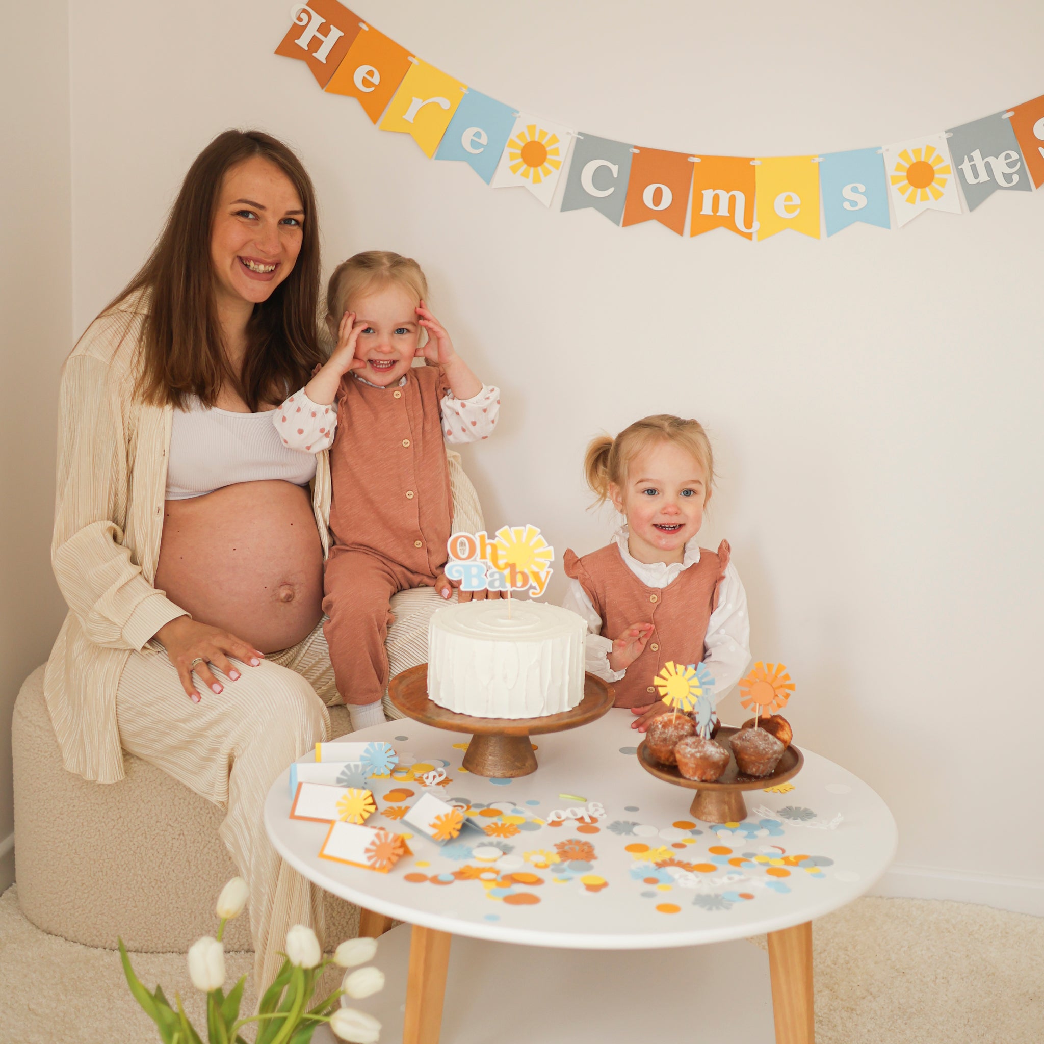 Here Comes The Son Cake Topper Oh Baby Cake Topper You Retro Sun Party