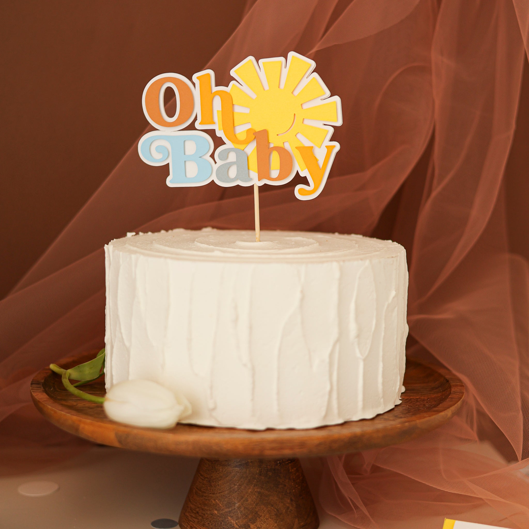 Here Comes The Son Cake Topper Oh Baby Cake Topper You Retro Sun Party
