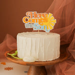 Here Comes The Son Cake Topper Oh Baby Cake Topper You Retro Sun Party