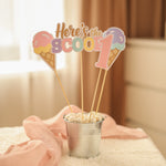 Ice Cream Centerpieces Here's the Scoop Birthday party Sweet One