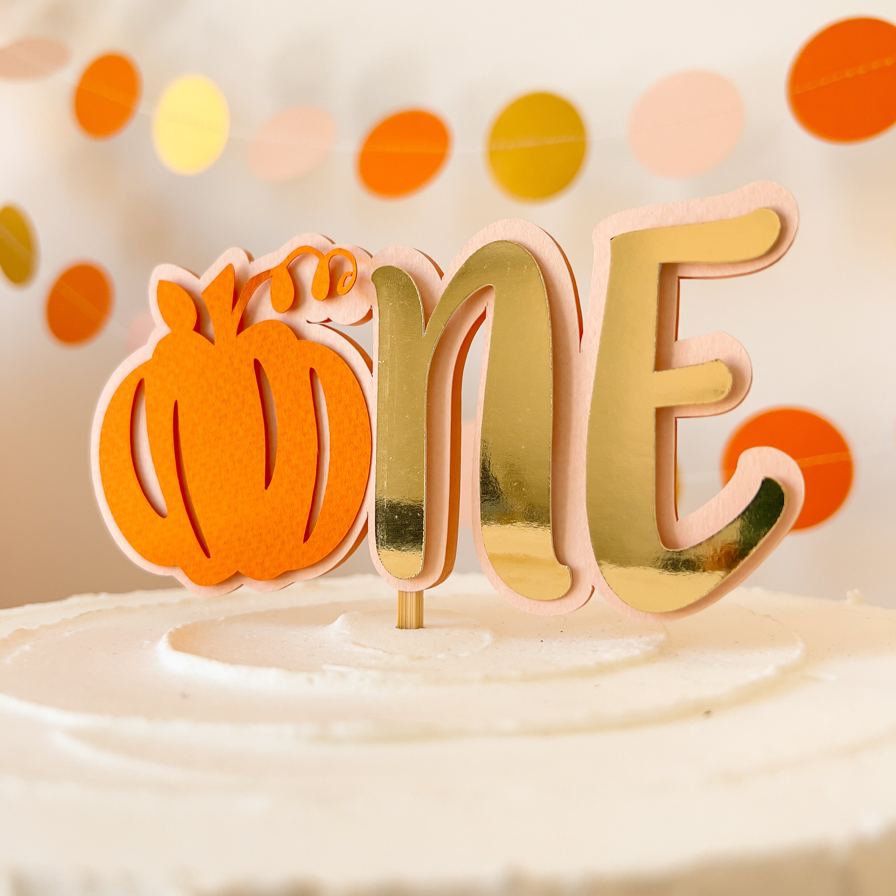 Pumpkin Cake Topper Our Little Pumpkin 1st Birthday Decorations 